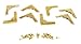 8pc. Decorative Low-Profile Brass-plated Box Corners w/mounting screws