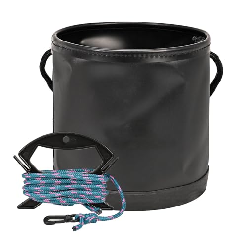 QIEIEI Portable Integrated Fish Bucket Fish Box Folding Fish Bucket with Rope Colorful Fishing Tackle Bucket Water Bucket