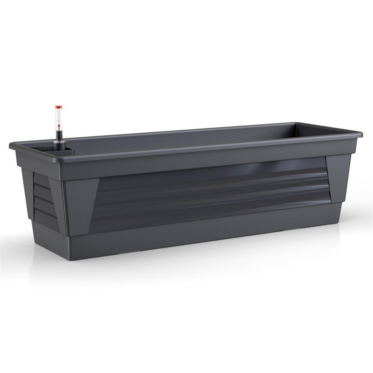 Plastard Blumenkasten 80 cm Anthrazit - Balkonkasten & Bewässerungssystem