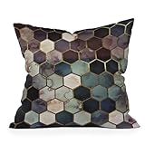 Society6 70749-othrp20 Monika Strigel Rugged Marble Hexagon Indoor Throw Pillow, 20