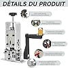 LILOOVKE Denudeur Cable Electrique 1-25mm Machine a Denuder le cuivre Pince à dénuder avec manivelle ou perceuse Denudeuse de cable electrique Dénudeur de câbles pour le recyclage de la ferraille