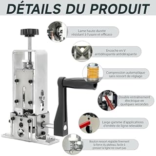 LILOOVKE Denudeur Cable Electrique 1-25mm Machine a Denuder le cuivre Pince à dénuder avec manivelle ou perceuse Denudeuse de cable electrique Dénudeur de câbles pour le recyclage de la ferraille
