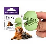 ticky - Innovative 3-in-1 Zeckenzange für Hunde & Katzen - Hygienische Zeckenentfernung auch für Flöhe - Zeckenentferner Zeckenschutz für Hund & Katze - Zeckenzange, Zeckenhaken, Zeckenkamm in Einem