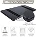 Car Visor Mirror, Sun Visor Mirror with Straps, Cosmetic Makeup Visors Mirrors for Truck Cars, SUVs, Car Mirrors Vanity for Women Girls, Universal Interior Cars Accessories(Black)