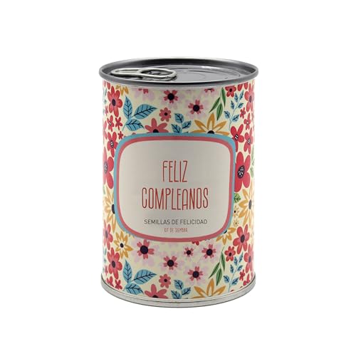 Kit para Plantar Flores en Caja - Semillas de Flores de Colores - Regalo Original y Ecológico para Amigos, Familiares, Fiestas y Cumpleaños - Día de la Familia - Fácil de Usar (Feliz cumpleaños)