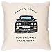 Maverton Kissen mit Aufdruck - 100% Baumwolle - Leinen-Optik - Kissenbezug + Kisssenfüllung - Männergeschenke - Geschenk für Autoliebhaber - Farbe: Natur - BMW
