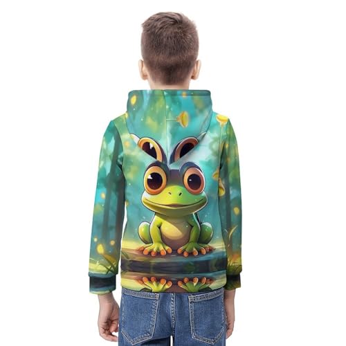 Sweat à capuche grenouille enfant pour ne plus attraper froid à l'école de 5 à 13 ans