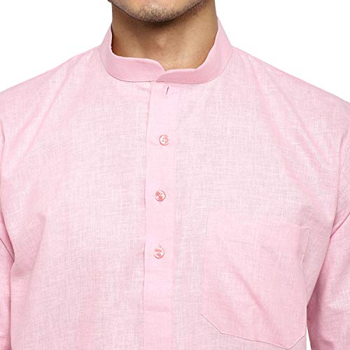 Image of Royal Kurta Men's Cotton Knee long full Sleeve Solid Straight Kurta Pyjama Set