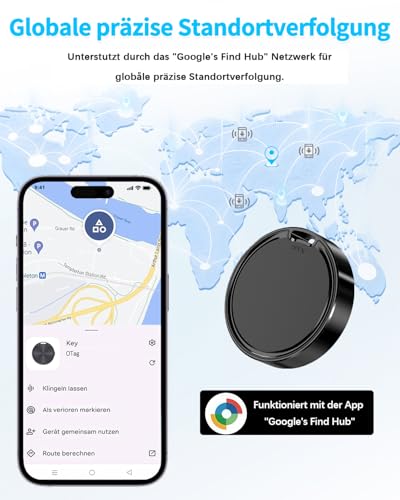 Tracker Android Smart Tag Android Air Android Tag Schlüsselfinder kompatibel mit Google Mein Gerät Finden APP (Android NUR) IP67 Android Tracker Bluetooth KeyFinder für Koffer/Gepäck/Brieftasche