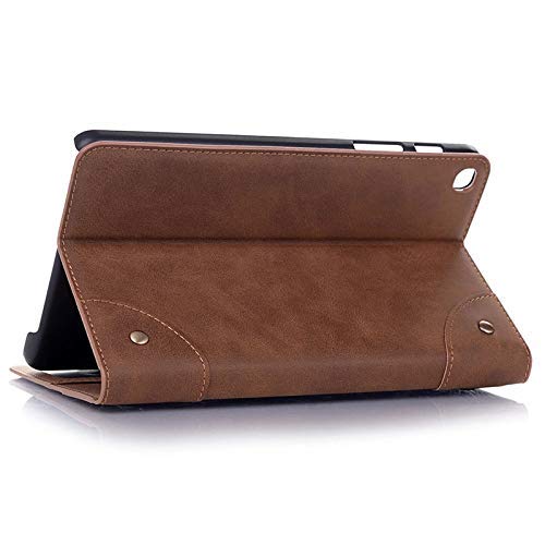 Jennyfly S6 lite 10.4 Tab Case, Easy Viewing Stand Retro Duralble PU Leather Book Style Full Body Protective Hard Cover with Card Slot for 2020 Samsung Galaxy Tab S6 lite 10.4(P610/P615)-Light Brown