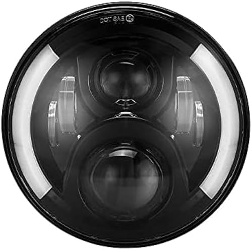Phare de moto LED rond 7 pouces 50W H4 H13 DRL haute route