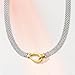 Ross-Simons Sterling Silver and 18kt Gold Over Sterling Bismark-Link Necklace. 18 inches
