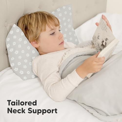 Image of Toddler Pillow with Pillowcase, 13x18 My Little Dreamy Pillow (Meadow) | Kids Travel Bed Pillow for Sleep, Organic Cotton Small Pillowcase, Soft, Breathable, Machine Washable, Toddlers 2-5 years old