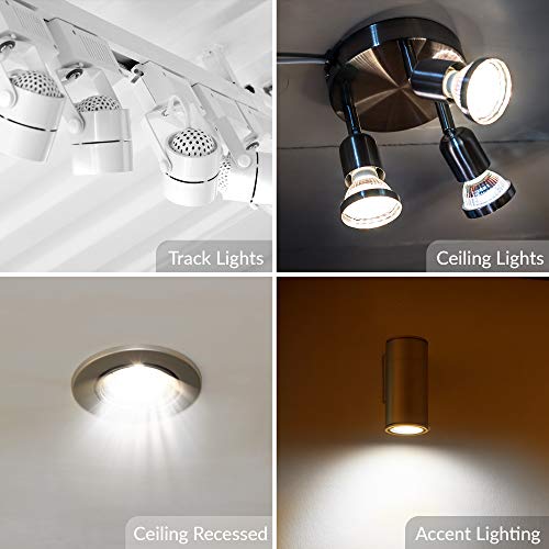 Simba Lighting Led Gu10 5W Non-Dimmable Spot Light Bulb (6 Pack) Halogen 50W Replacement Mr16 Shape For Accent, Recessed, Track Lighting, 38° Beam, 120V, Twist-N-Lock Bipin Base, 5000K Daylight #TOP3