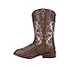 ROPER Kids Girls Lexi Rhinestone Square Toe Casual Boots Mid Calf - Brown - Size 2 M
