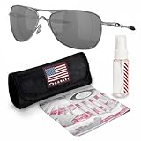 Oakley OO4060 Crosshair Square Shaped Polarized Sunglasses for Men – Includes Official Eyewear Kit – Lead Frame with Prizm Black Lens