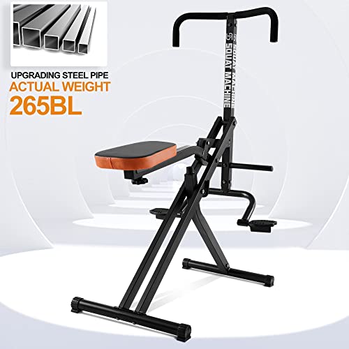 PS Squat Exercise Row Machine, Rower-Ride Exercise core Trainer Cardio Training Fitness Strength Equipment for Home Gym Total Body Workout