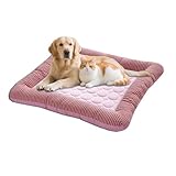 CHICTRY Self Cooling Pet Mat Soft Cooling Bed for Senior Dogs Cats Soothing Joint Relief Pink Small