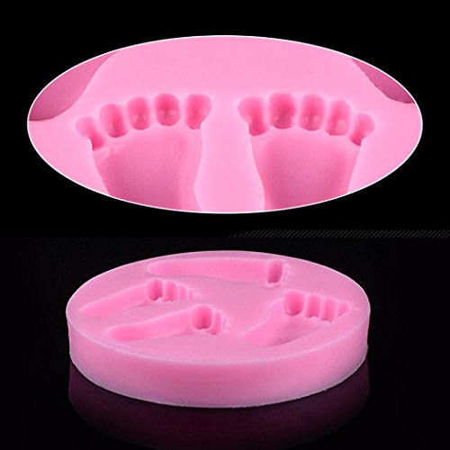 Fantasybear Feet Mold,Soap Clay Fimo Chocolate Sugarcraft Baking Tool Diy Mold For Baby Shower Birthday Party Cake Decoration #TOP4