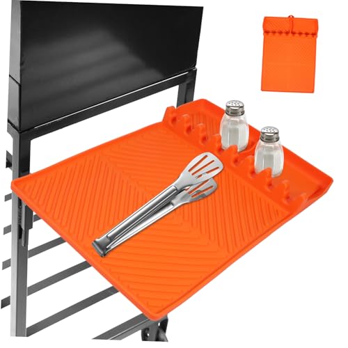 GANAZONO Grill Mat for Outdoor Grill Silicone Bbq Tool Mat Griddle Cover Side Table Pad Easy to Store Clean