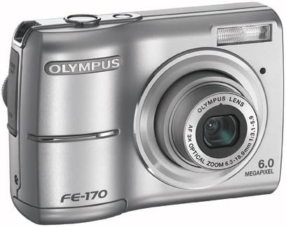Another angled front view of the OM SYSTEM OLYMPUS FE-170 Digital Camera