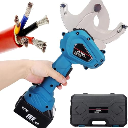 Herramienta Corte Cables Hidráulica Recargable, Cortador De Cables Eléctrico El Cortador Cables con Trinquete Es Fácil Espacios Reducidos O Aplicaciones Elevadas,50M