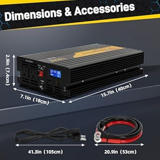 1500W Sump Pump Battery Backup System-Pure Sine Wave Inverter with LCD Display and Automatic Switch for Continuous Operation During Power Outage, Basement Protection Emergency