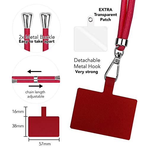 NALIA Universal Phone Lanyard for all Smartphones, Robust Cord & 2 Patches - Image 3