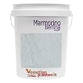 FirmoLux Marmorino Berlina Authentic Venetian Plaster | Smooth Plaster | Made in Italy from Lime & Marble | Gray-Blue Colors (14) | Color: BM1597 Pebble Beach