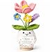 MHSMHL Nana Gifts, Crochet Tulip Flower Gift for Nana, Mothers Day Birthday Gifts for Nana from Granddaughter Grandson, Cute Appreciation Gift for Nana Grandma