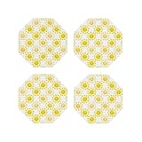 Premium et facile à nettoyer : ces sous-verres jaunes sont légers et de haute qualité, résistants à l'eau et faciles à nettoyer. Protège efficacement votre table de salle à manger et vos plans de travail de cuisine contre les dommages et les taches causés par l'eau chaude, le café et le thé