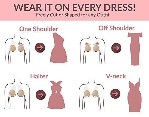 Uotjcnr Breast Lift Strapless Backless Petals Nippless Covers Push Up Self Adhesive Invisible Sticky Bra For Women Beige #TOP4