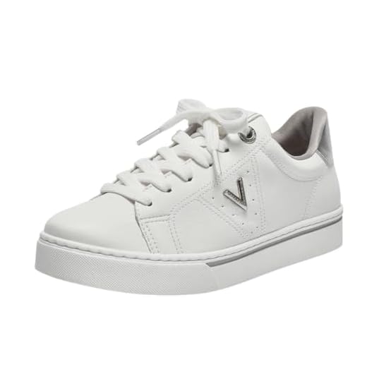 Tênis Casual Feminino Branco, Via Marte, Solado Plataforma, Detalhe em V Metálico, Cadarço (Branco, BR, Adulto, Numérico, 38)