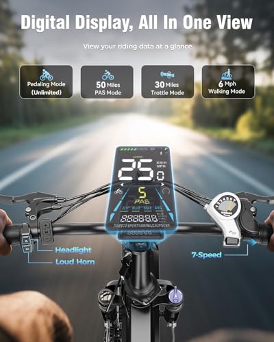 Jasion EBS Folding Electric Bike for Adults, Compact Portable 20" Fat Tire Ebike with 1200W Peak Motor, 48V Removable Battery, 25 MPH 50 Miles Aluminum Frame E-Bike Suitable for Trunk, RV, Apartment-B - Image 3