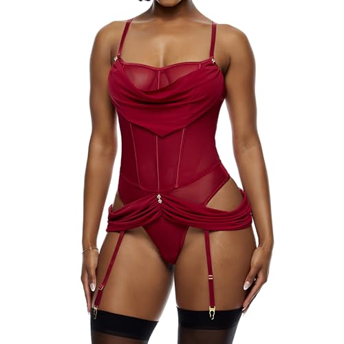 Lingerie teddy en maille drapée Forplay Princess Treatment pour femme