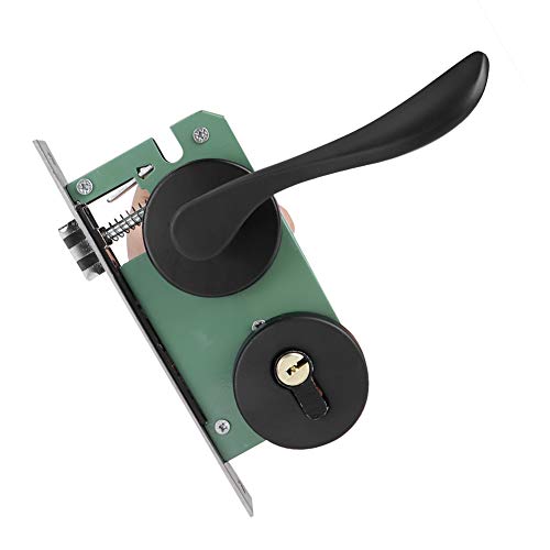 Poignées de porte verrouillables Naroote en aluminium noir durable - 2