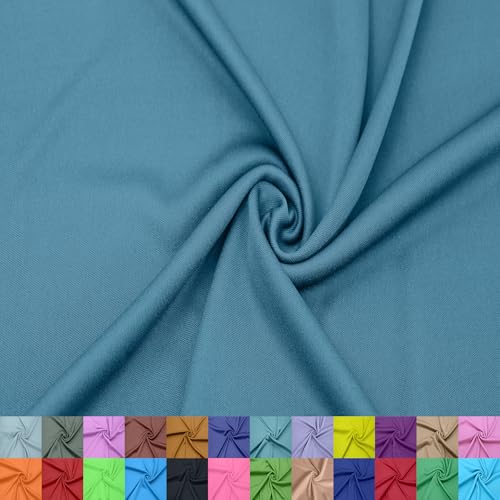 100% Polyester Interlock Knit Fabric – 60” Wide – Lightweight 107 GSM – Soft Smooth Double Knit for Sublimation, T-Shirts, Sportswear, Linings – by The Yard