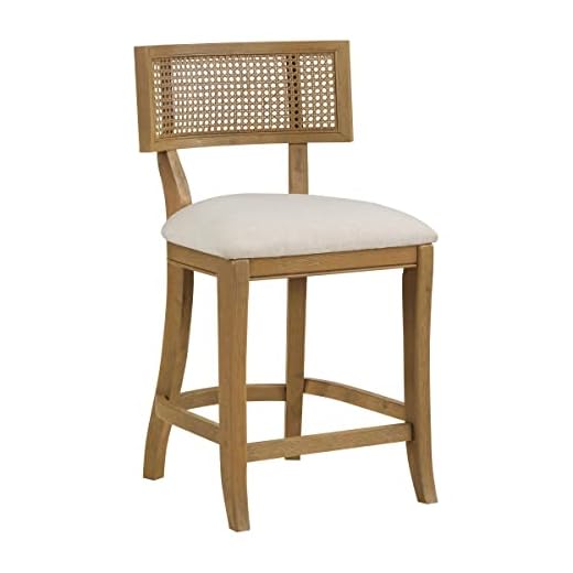 OSP Home Furnishings Alaina Counter Stool, 26-Inch, Linen Coastal Wash