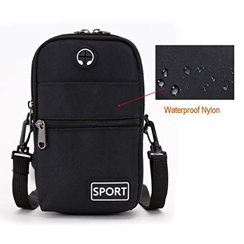 Crossbody Bag Cell Phone Holster Case With Blet Loop Shoulder Purse With Strap Waist Nylon Pack Sling Pouch Waterproof Holder For Iphone,Passport,Samsung #TOP4