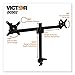 Monitor Mount with Single and Dual Monitor Arm Components, Attaches Using Grommet or Clamp Fixture, VESA Bracket, Black, Victor DC002