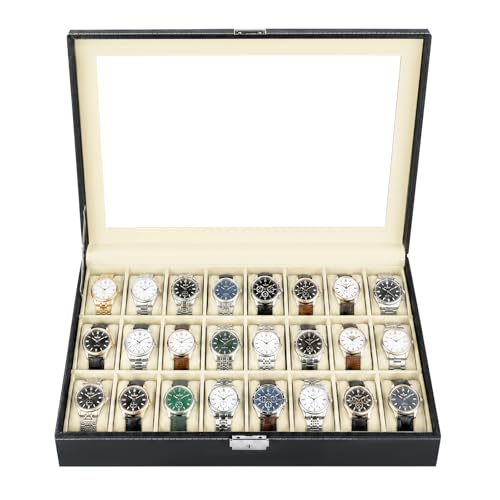 NATGAI 24-Slot Elegant Watch Storage Box