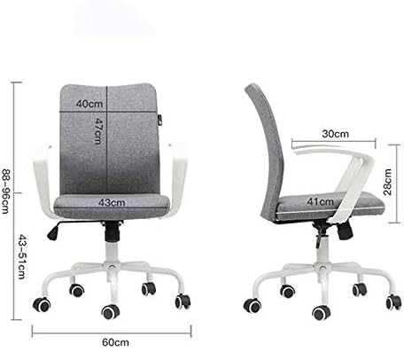 Miniatura 2 de Silla de oficina, respaldo medio, malla transpirable, escritorio de oficina, silla de escritorio para computadora con soporte lumbar