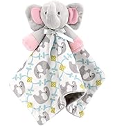 Zooawa Elephant Loveys for Babies Unisex for 1 2 3 4 5 6 Months Baby Security Blanket Soft Stuffe...