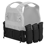 PETAC GEAR Elastischer Kummerbund mit Schnellverschluss, Stretch-Material, 4 AR-Magazintaschen, für JPC, CPC, LBT, LBX (Schwarz)