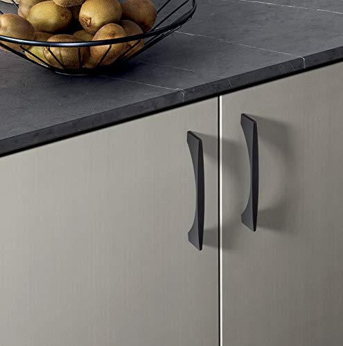 Goo-Ki 5'' Modern Cabinet Pull Matte Black Drawer Handle Wardrobe Cabinet Hardware,6 Pack 074 #TOP4