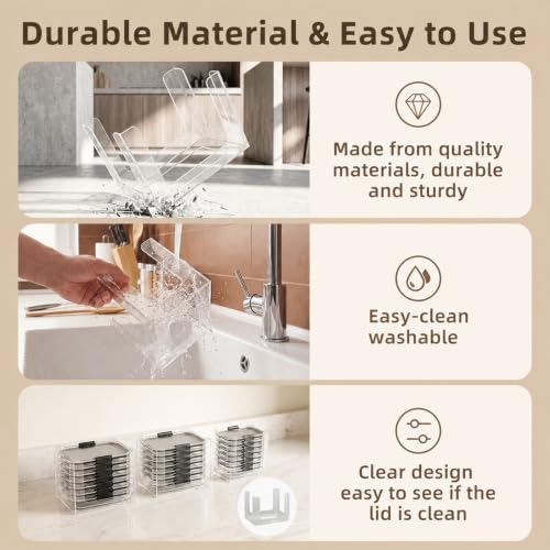 Image of Lid Organizer for Rubbermaid Brilliance, Fits 0.5, 1.3, 3.2 & 4.7 Cup
