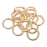 Veemoon 亜鉛合金 スプリングOリング 15個 丸型ジャンプリング バックパック 鍵 犬リード対応 ジュエリー金具