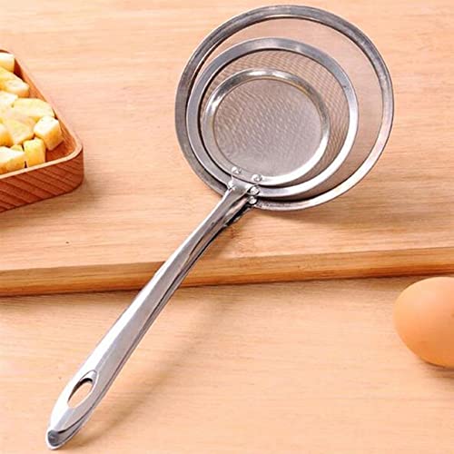 Hendyijb Sz Concha de sopa, escumadeira de gordura de aço inoxidável, filtro de panela quente, escum