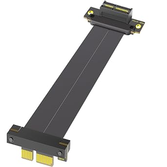 Sintech PCIe X1 4.0 Riser Cable,PCI-Express 1X Male to Female Extension Cable PCI-e Dual Angled Extender 20cms