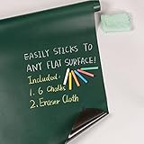 Huge me Magnetic Chalkboard Wall Paper, Erasable Adhesive Paper Blackboard Comes with Colored Chalk...
